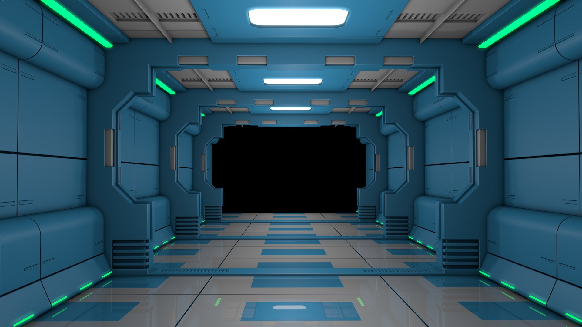 3D Sci Fi Corridor - TurboSquid 2061530