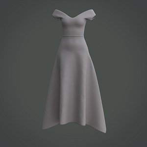 Female Gown - Formal Gown V-Neck