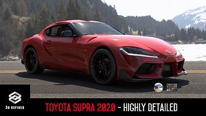 Toyota Supra -Rigged- Render Ready-unreal-vray-redshift
