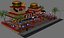 Cartone animato ristorante fast food
