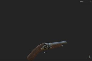 3D flintlock pistol