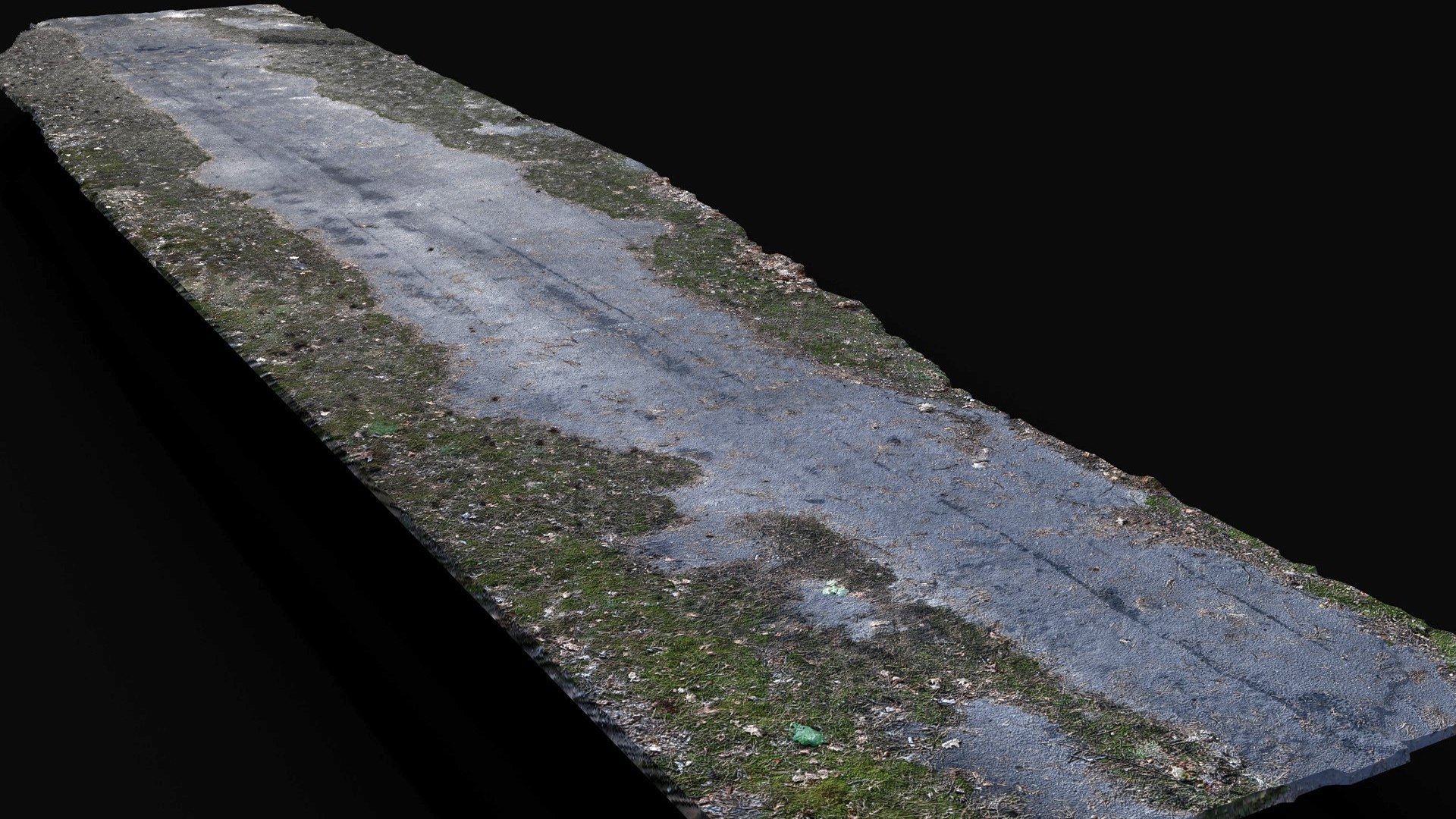 3D Forest Asphalt Damaged Postapo Road Path Photogrammetry - TurboSquid ...