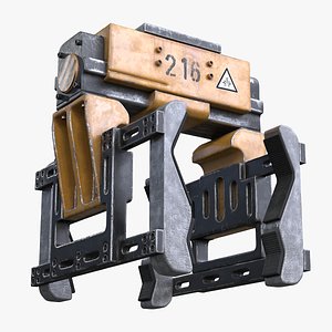 3D rigged robotic gripper model