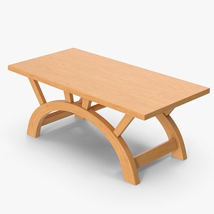 3D Wooden Table