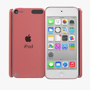 ipod touch pink modeled 3ds