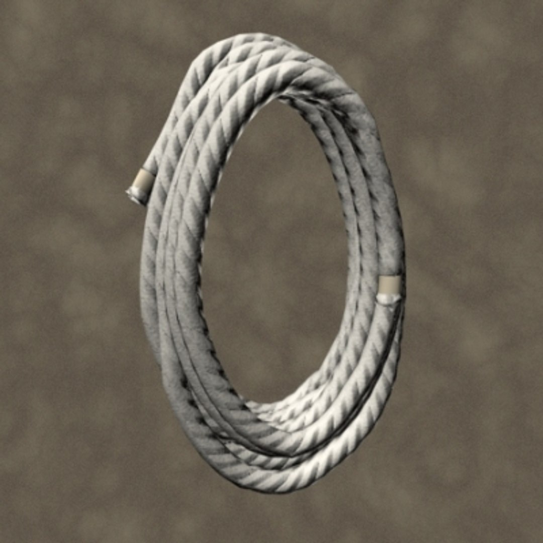 3d Model Coiled Rope Zipped