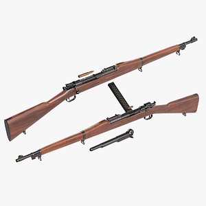 Springfield M1903 Mark I with Pedersen Device 3D
