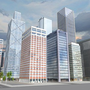 3d city building blocks real time