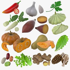 Cartoon Vegetables Collection 3 3D