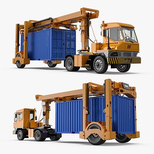 Electric Terminal Carrier with Container 3D model