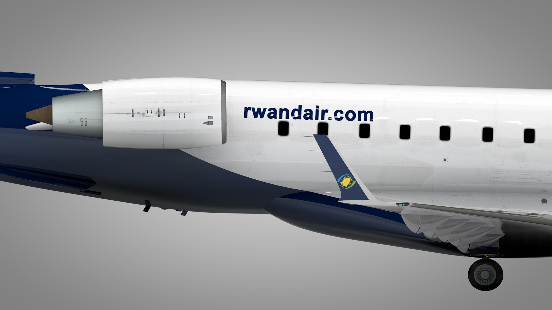 3D RwandAir BOMBARDIER CRJ 900 L2122 - TurboSquid 2212087