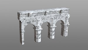 3D Ancient Wall 1 model