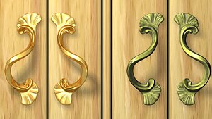 3D handles cabinet doors model