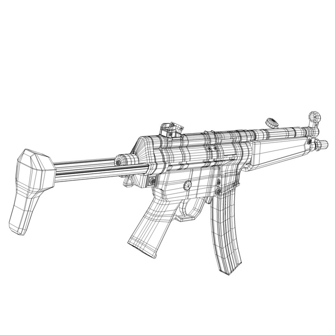 Accurate Sub-machine Gun 3d Model