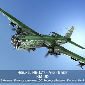 3d heinkel he-177 a-5 - model