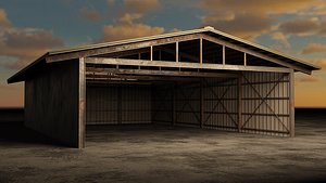 Industrial Hangar Warehouse model