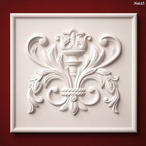 (643) Decor Element -3d STL model for CNC