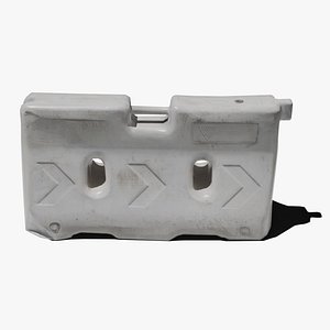 Plastic Road Barrier Game Ready PBR Asset