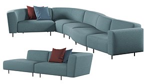 Office sofa Keilhauer Meander 3D