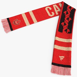 Canada Nations Face Off 2025 Fan Scarf Red Fur model
