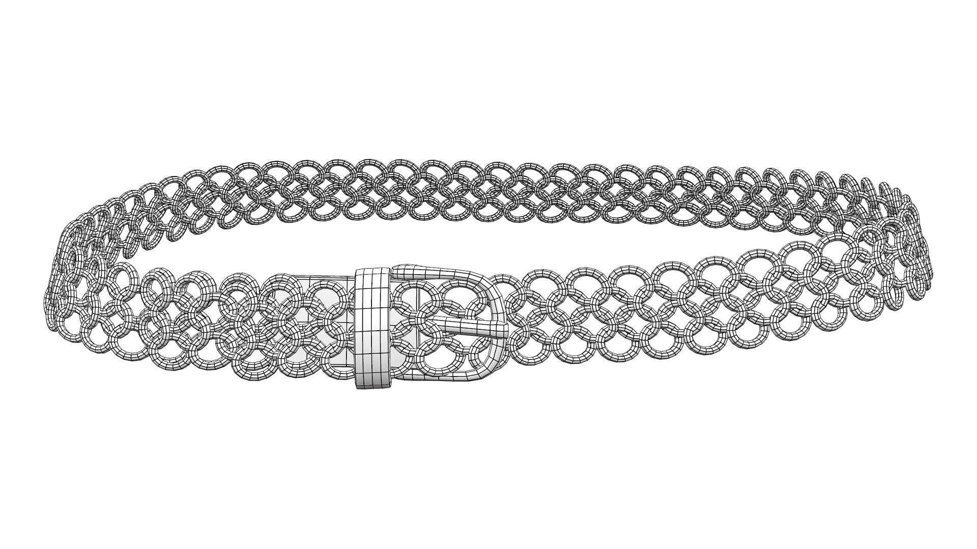 3D Model Metal Chains Belt TurboSquid 2074850