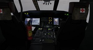 3D Black Hawk UH-60 Cockpit