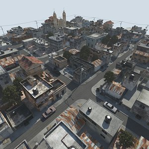 3D Poor Neighborhood Block