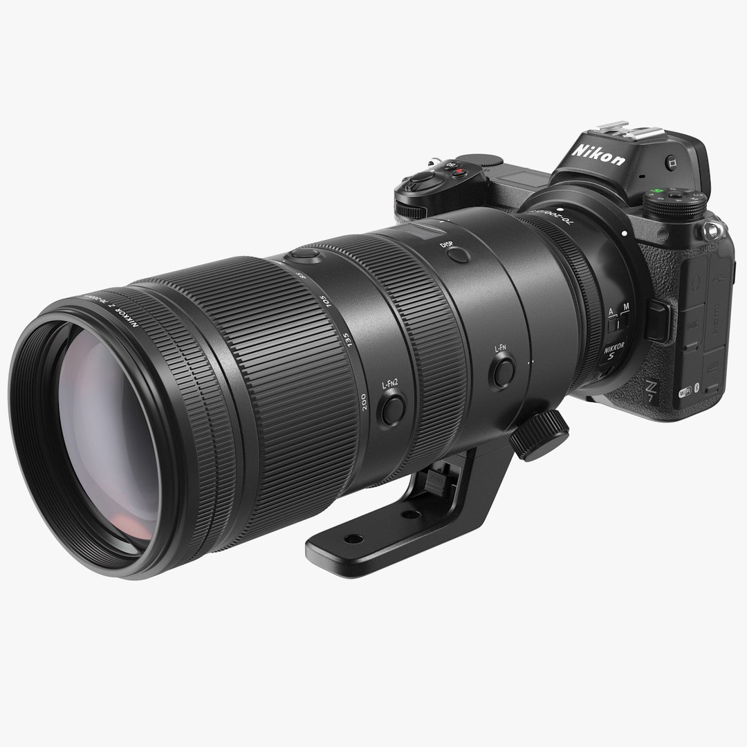 Nikon Z7 with NIKKOR Z 70 200mm f2.8 VR S Lens 3D model preview