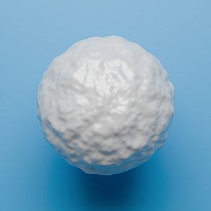 3D Simple High Poly Snowball
