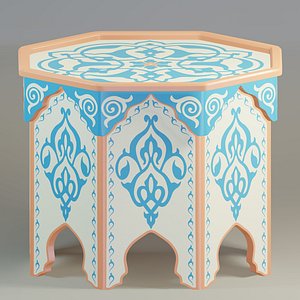 table painted 3D model