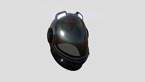 3D Astronaut Helmet B04 Full Black - Character Design Fashion model