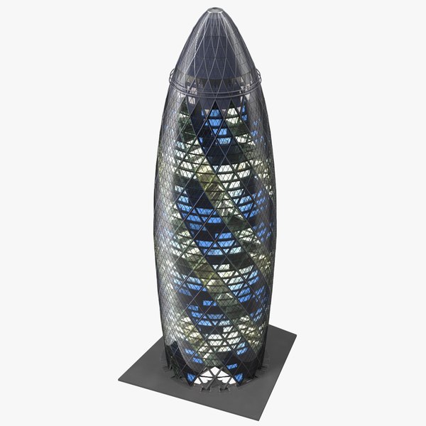 modelo 3d Rascacielos comercial 30 St Mary Axe Night Glow - TurboSquid  1763447