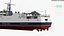 3D Russian Ship 22460 Okhotnik with Helicopter Rigged