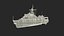 3D Russian Ship 22460 Okhotnik with Helicopter Rigged