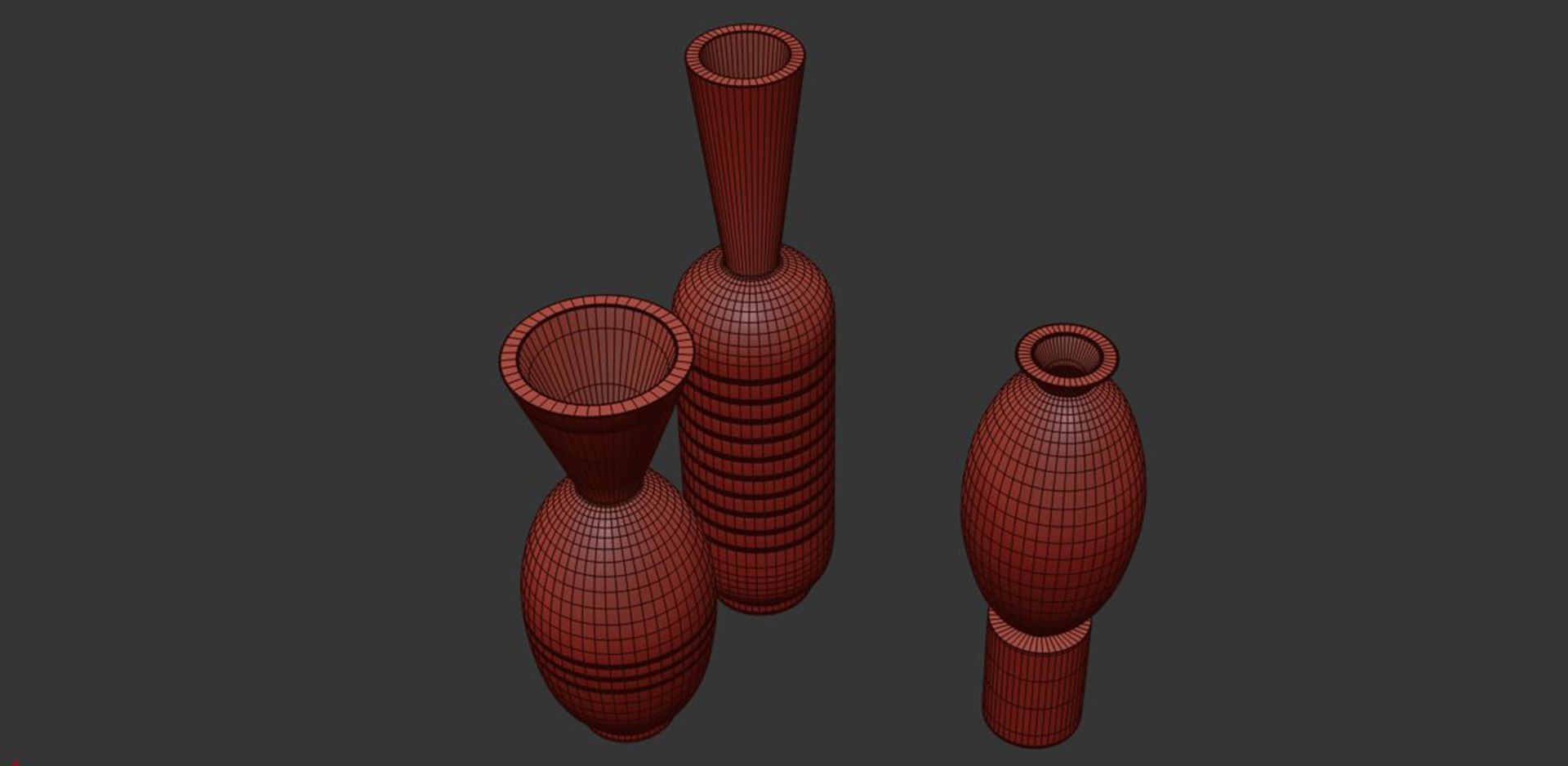 Set Ceramic Vases Model - TurboSquid 2316712