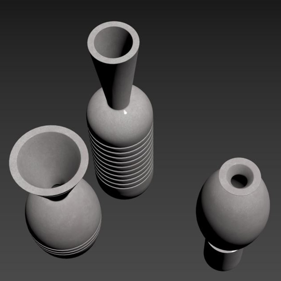 Set Ceramic Vases Model - TurboSquid 2316712