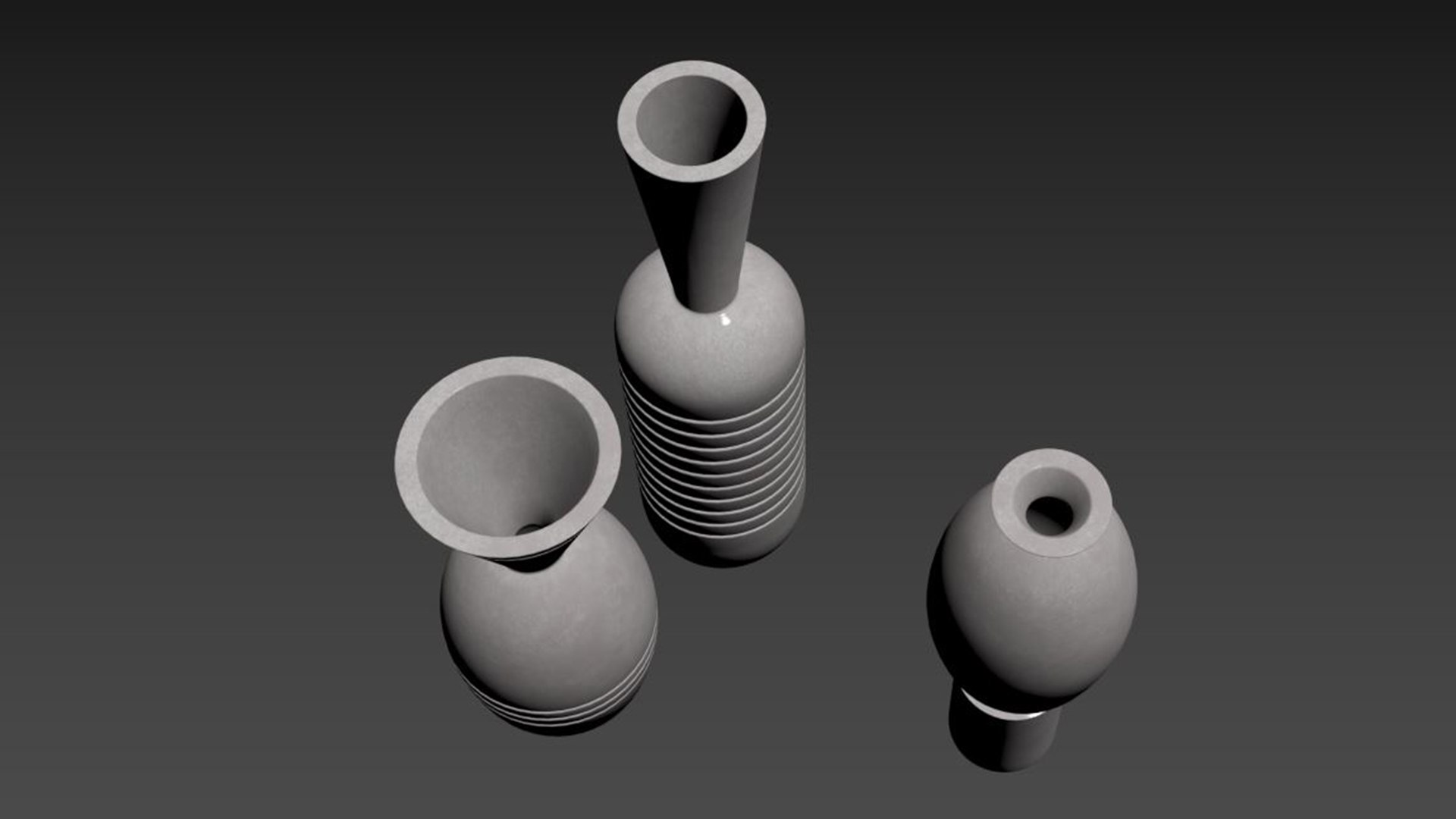 Set Ceramic Vases Model - TurboSquid 2316712