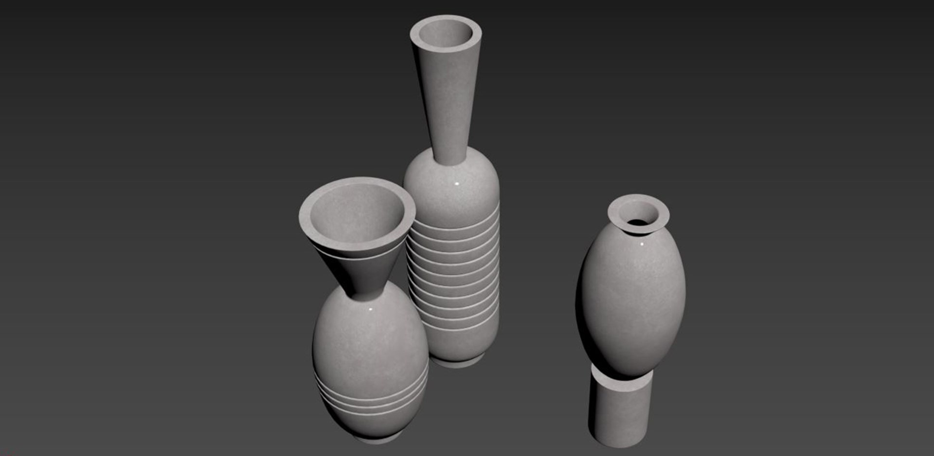 Set Ceramic Vases Model - TurboSquid 2316712
