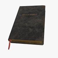 Leather Bound Bible Gold Leaf Pages with Red Bookmark