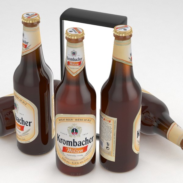 modelo 3d Botella de cerveza Krombacher Weizen 500 ml - TurboSquid 1205274