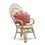 Cadeira com almofada Marsala Pearl Velvet Shell