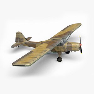 Modern weapons and old reconnaissance aircraft 3D model
