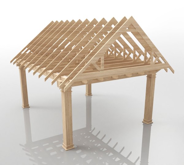 3D Wood Roof Collections model - TurboSquid 1831291