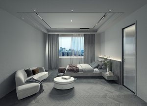 Modern style bedroom model
