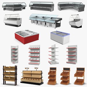 shop displays 3D model