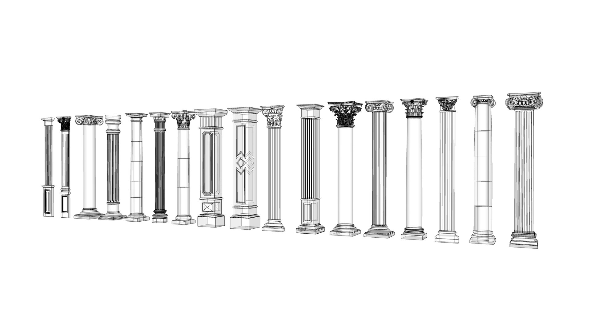 Classical Columns Pillar Decorate 3d Model 3D - TurboSquid 2130754