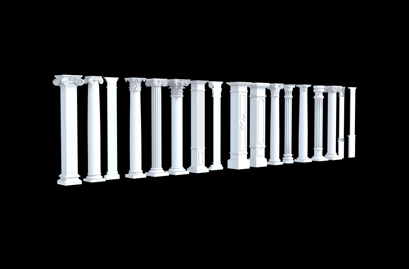 Classical Columns Pillar Decorate 3d Model 3D - TurboSquid 2130754