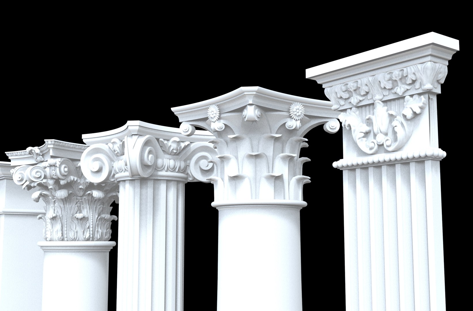 Classical Columns Pillar Decorate 3d Model 3D - TurboSquid 2130754