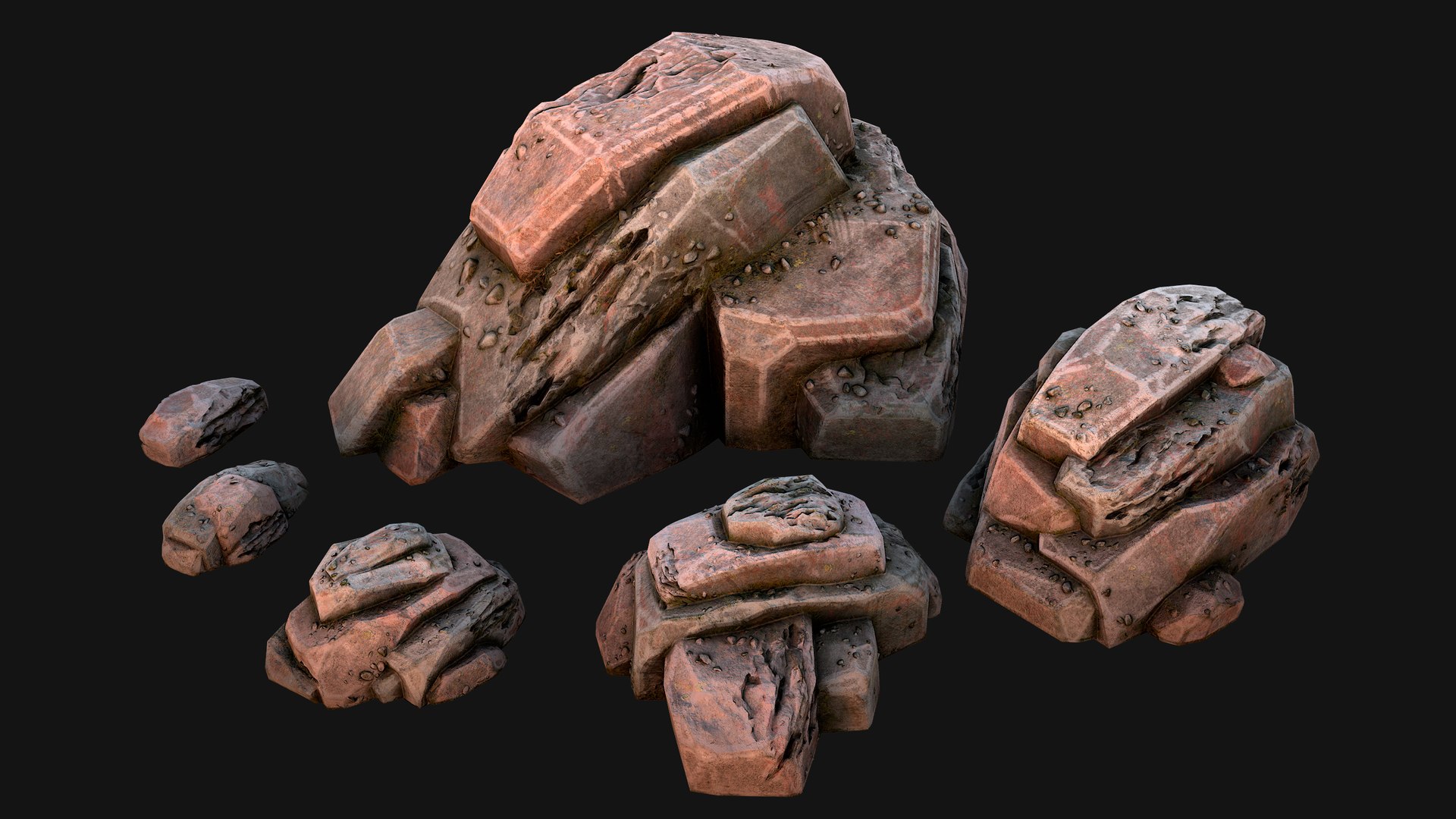 Rocks Stones Pebble Environment For Mine 3D Model - TurboSquid 2280029