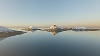 Aleutian snowy volcano islands